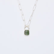 10月誕生石トルマリンのシルバーネックレス