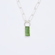 10月誕生石トルマリンのシルバーネックレス