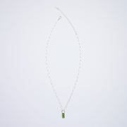 10月誕生石トルマリンのシルバーネックレス