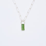 10月誕生石トルマリンのシルバーネックレス