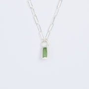 10月誕生石トルマリンのシルバーネックレス