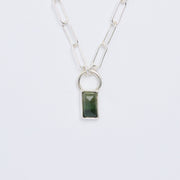 10月誕生石トルマリンのシルバーネックレス