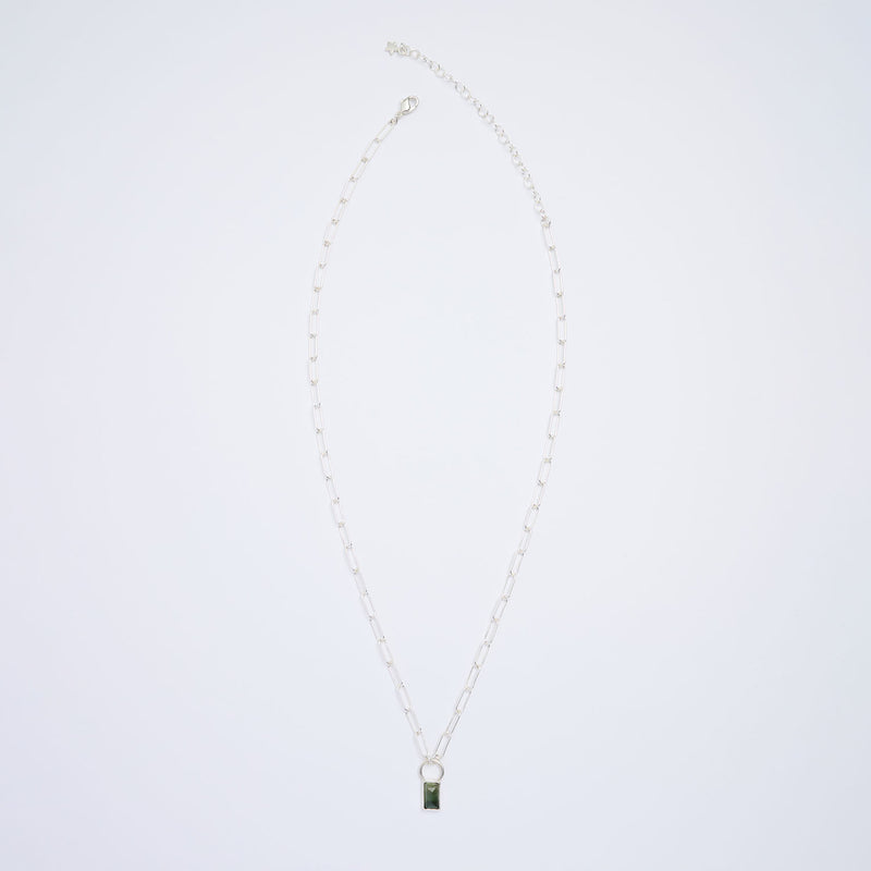 10月誕生石トルマリンのシルバーネックレス