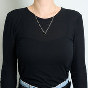 10月誕生石トルマリンのシルバーネックレス