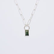 10月誕生石トルマリンのシルバーネックレス