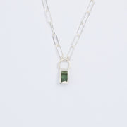 10月誕生石トルマリンのシルバーネックレス