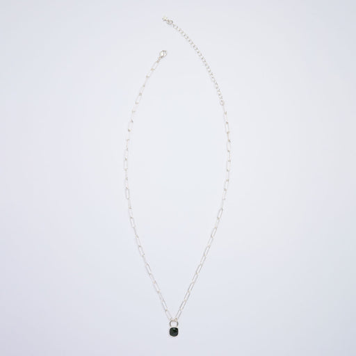 10月誕生石トルマリンのシルバーネックレス