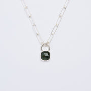 10月誕生石トルマリンのシルバーネックレス