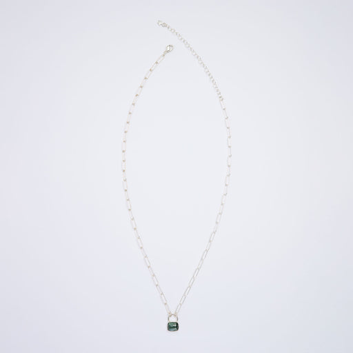 10月誕生石トルマリンのシルバーネックレス