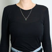 10月誕生石トルマリンのシルバーネックレス