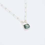 10月誕生石トルマリンのシルバーネックレス