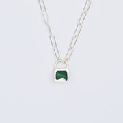 10月誕生石トルマリンのシルバーネックレス