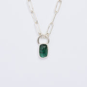 10月誕生石トルマリンのシルバーネックレス