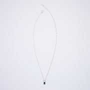 10月誕生石トルマリンのシルバーネックレス