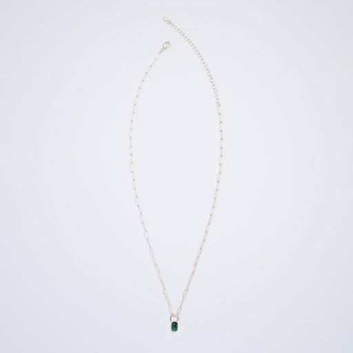 10月誕生石トルマリンのシルバーネックレス