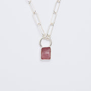 10月誕生石トルマリンのシルバーネックレス