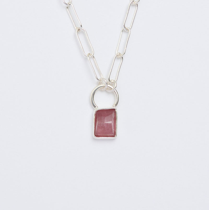 10月誕生石トルマリンのシルバーネックレス