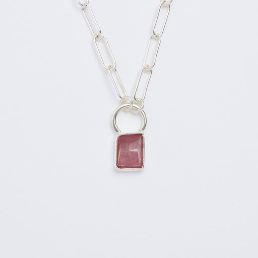 10月誕生石トルマリンのシルバーネックレス