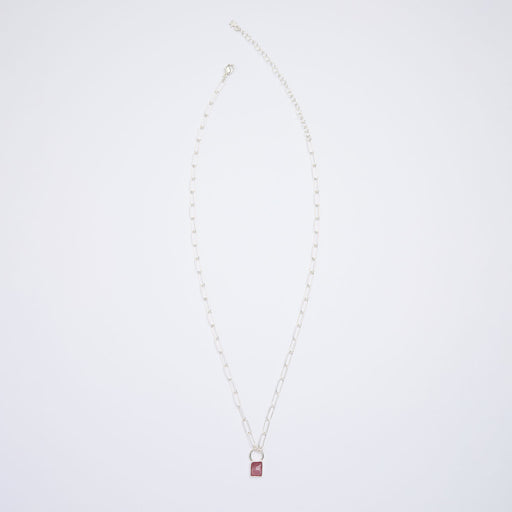 10月誕生石トルマリンのシルバーネックレス