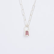 10月誕生石トルマリンのシルバーネックレス