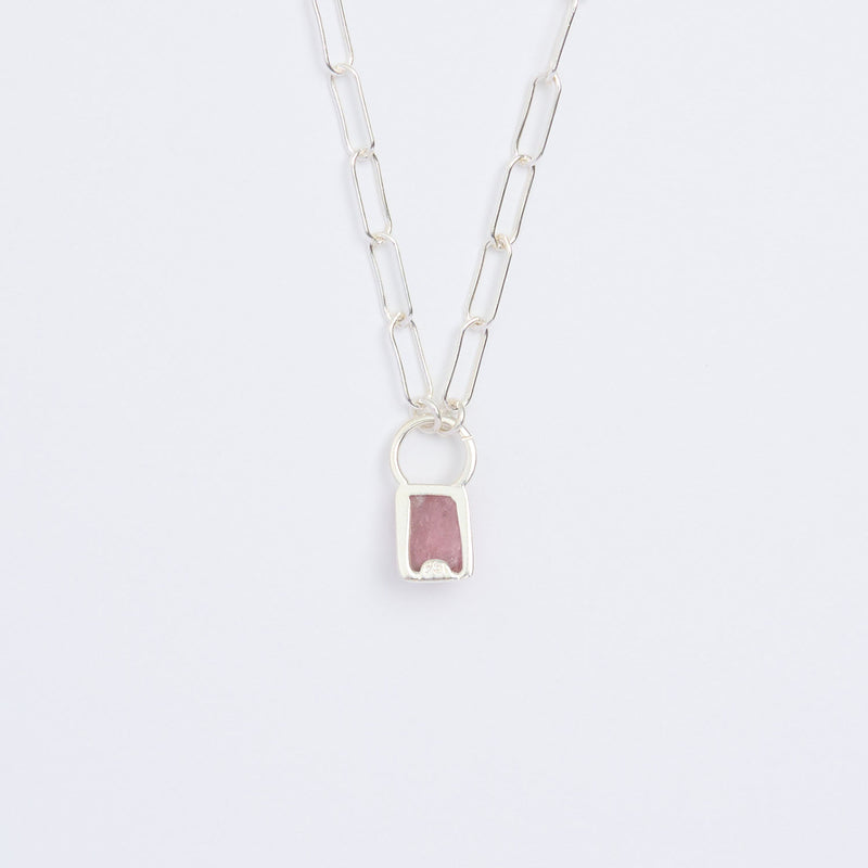 10月誕生石トルマリンのシルバーネックレス