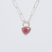 10月誕生石トルマリンのシルバーネックレス