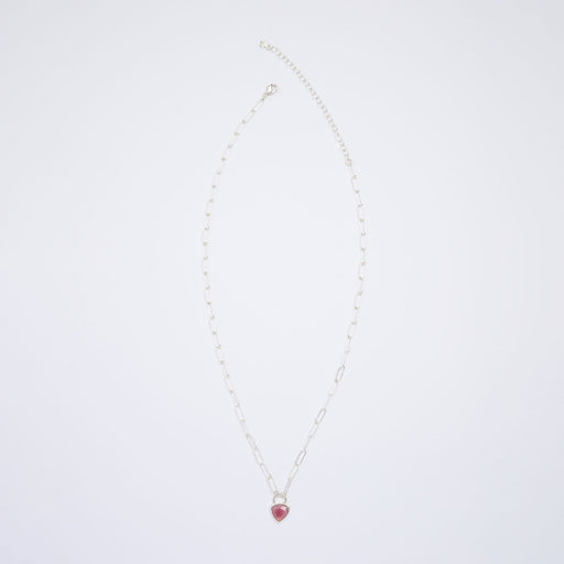 10月誕生石トルマリンのシルバーネックレス