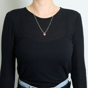 10月誕生石トルマリンのシルバーネックレス