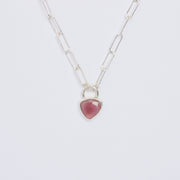 10月誕生石トルマリンのシルバーネックレス