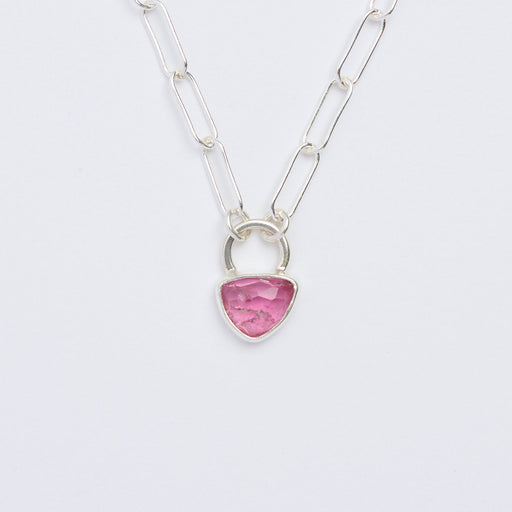 10月誕生石トルマリンのシルバーネックレス