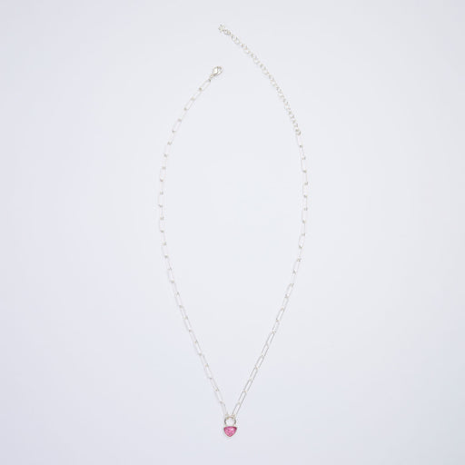 10月誕生石トルマリンのシルバーネックレス