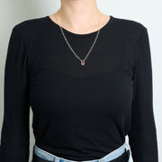 10月誕生石トルマリンのシルバーネックレス