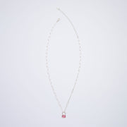 10月誕生石トルマリンのシルバーネックレス