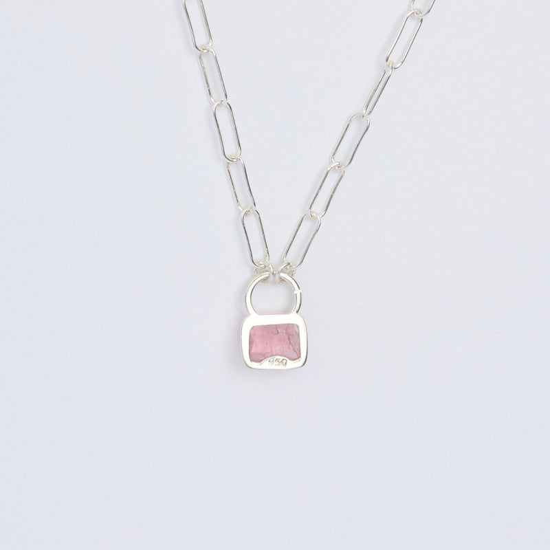 10月誕生石トルマリンのシルバーネックレス