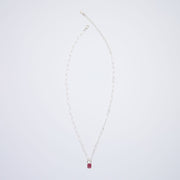 10月誕生石トルマリンのシルバーネックレス