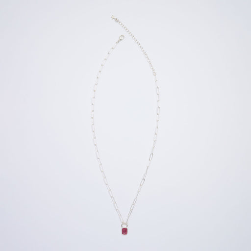 10月誕生石トルマリンのシルバーネックレス