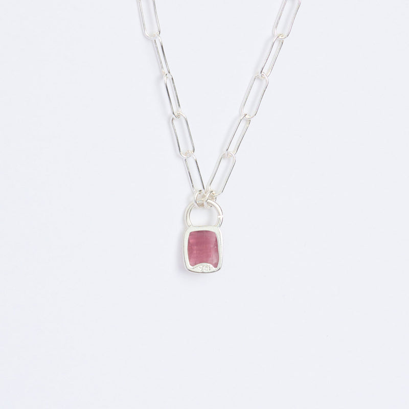 10月誕生石トルマリンのシルバーネックレス