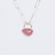 10月誕生石トルマリンのシルバーネックレス