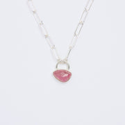 10月誕生石トルマリンのシルバーネックレス