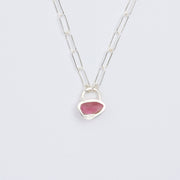 10月誕生石トルマリンのシルバーネックレス