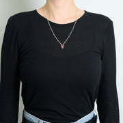 10月誕生石トルマリンのシルバーネックレス