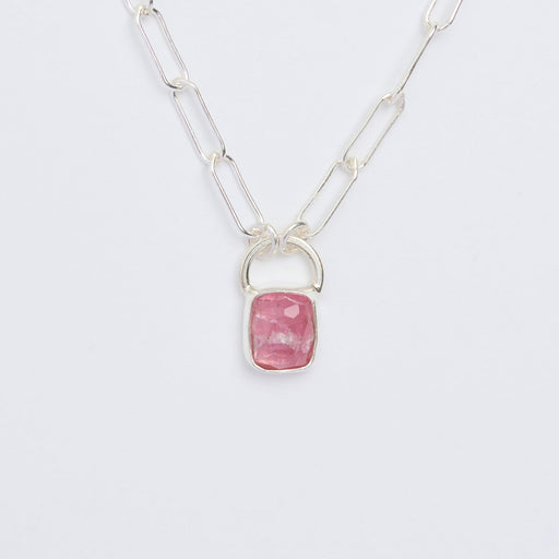 10月誕生石トルマリンのシルバーネックレス