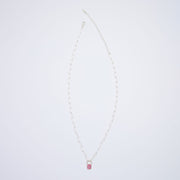 10月誕生石トルマリンのシルバーネックレス