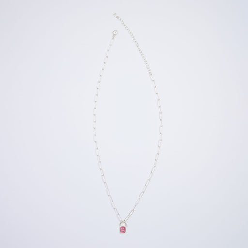 10月誕生石トルマリンのシルバーネックレス