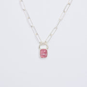 10月誕生石トルマリンのシルバーネックレス