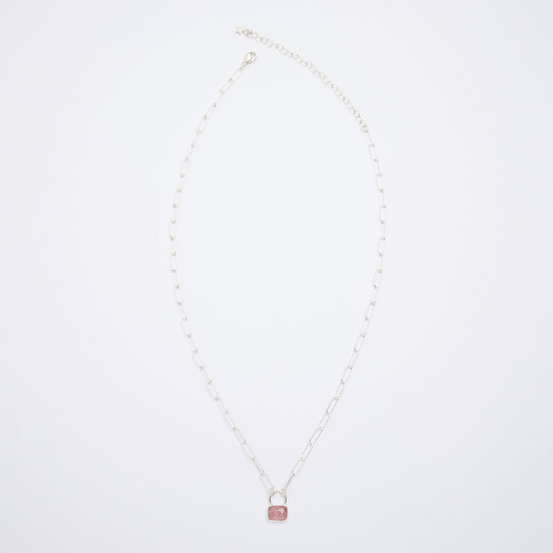 10月誕生石トルマリンのシルバーネックレス