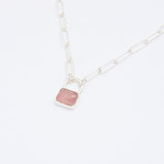 10月誕生石トルマリンのシルバーネックレス