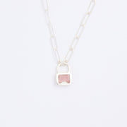 10月誕生石トルマリンのシルバーネックレス