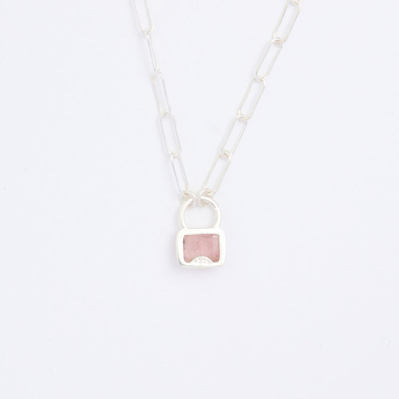 10月誕生石トルマリンのシルバーネックレス