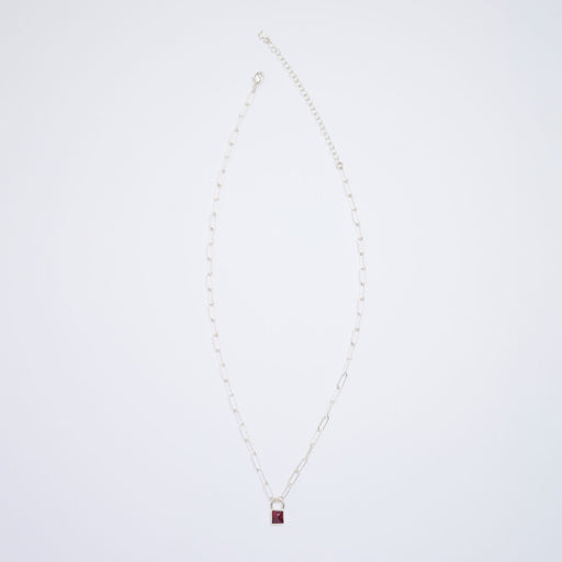 10月誕生石トルマリンのシルバーネックレス